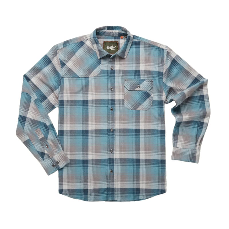 Howler Bros 01. MENS APPAREL - MENS LS SHIRTS - MENS LS BUTTON UP Men's Harker's Flannel CAVERN PLAID | FINE MORNING