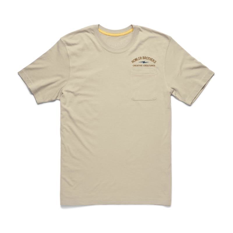 Howler Bros 25. T-SHIRTS - SS TEE Men's Select Pocket Tee CREATIVE CREATURES ROOSTERFISH | SAND HEATHER