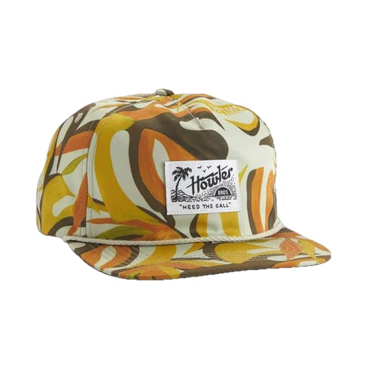 Howler Bros 11. HATS - HATS BILLED - HATS BILLED Unstructured Snapback Hat MONSTERA MASH | CITRON One Size