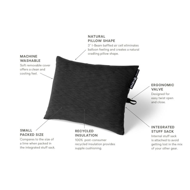 Nemo 17. CAMPING ACCESS - CAMPING ACC Fillo Elite Ultralight Backpacking Pillow MIDNIGHT GRAY