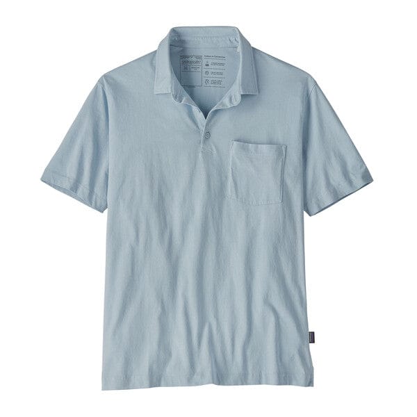 Patagonia 05. M. SPORTSWEAR - M. SS SHIRT Men's Cotton in Conversion Lightweight Polo STME STEAM BLUE