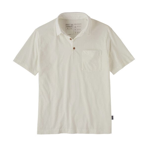 Patagonia 01. MENS APPAREL - MENS SS SHIRTS - MENS SS POLO Men's Cotton in Conversion Lightweight Polo BCW BIRCH WHITE