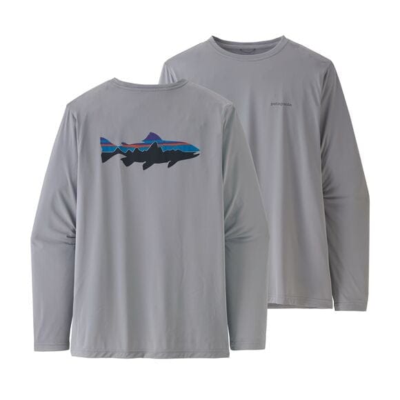 Patagonia 05. M. SPORTSWEAR - M. LS SHIRTS Men's Long Sleeve Capilene Cool Daily Fish Graphic Shirt FTGY FITZ ROY TROUT | SALT GREY
