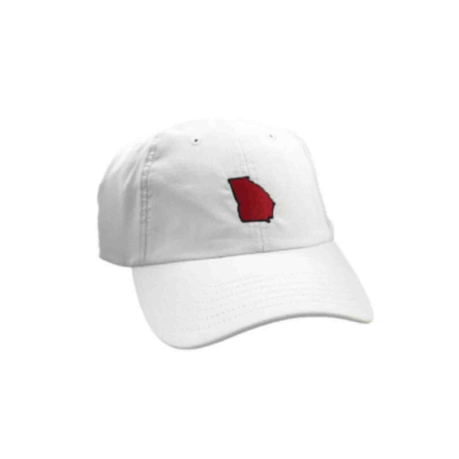 Peach State Pride 11. HATS - HATS BILLED - HATS BILLED State Outline Performance Classic Adjustable Hat WHITE