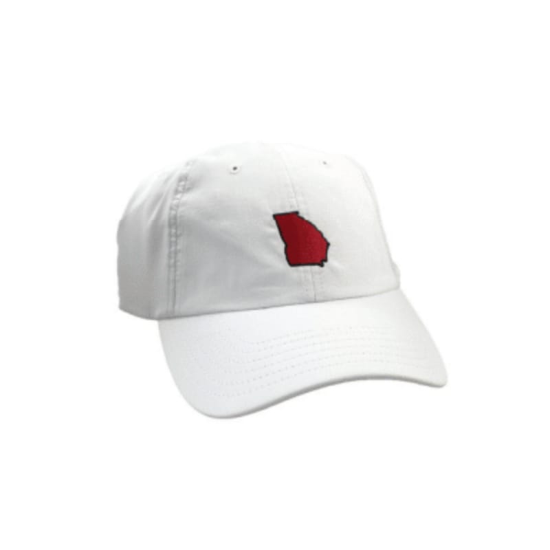 Peach State Pride 20. HATS_GLOVES_SCARVES - HATS State Outline Performance Classic Adjustable Hat WHITE