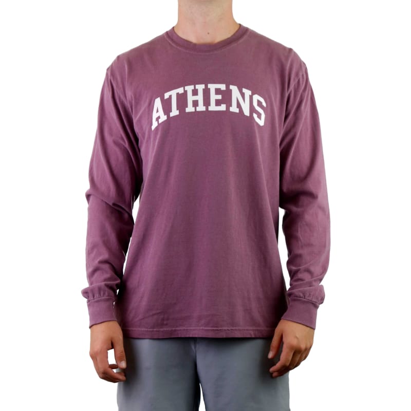 PTS 25. T-SHIRTS - LS TEE Athens Comfort Colors Long Sleeve Tee BERRY