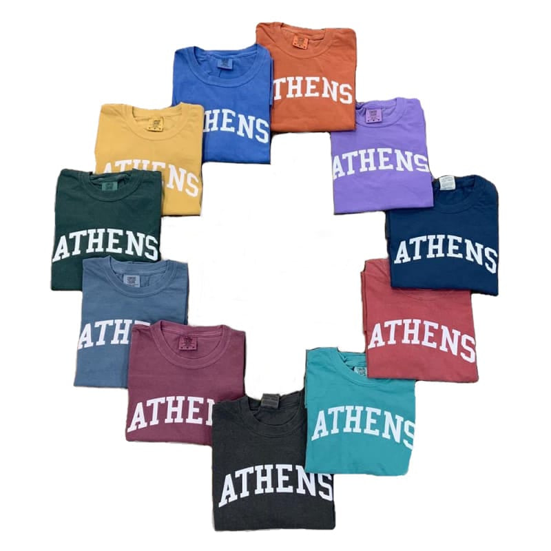 PTS 01. MENS APPAREL - MENS T-SHIRTS - MENS T-SHIRT SS Athens Comfort Colors Short Sleeve Tee