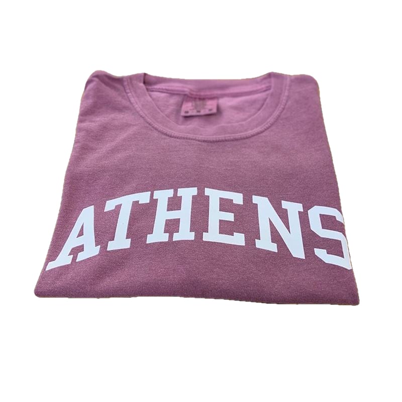 PTS 01. MENS APPAREL - MENS T-SHIRTS - MENS T-SHIRT SS Athens Comfort Colors Short Sleeve Tee BERRY