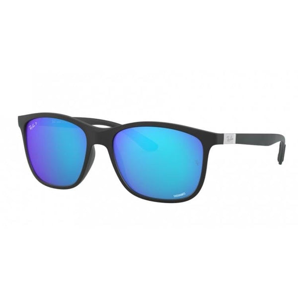 Ray-ban RB4364M Black (Blue Mirror) Sunglasses for Men, Women