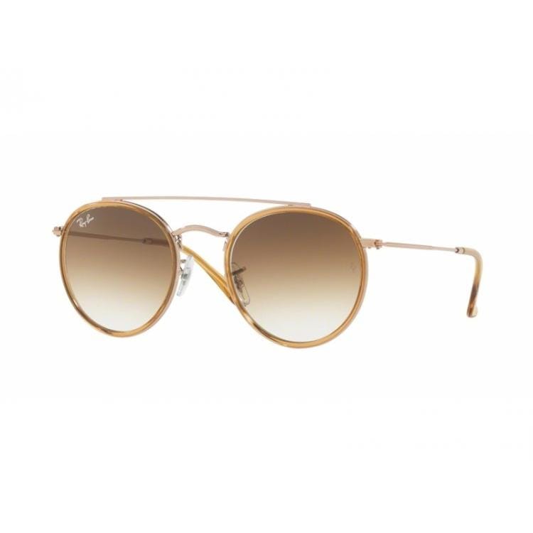 Ray Ban 21. GENERAL ACCESS - SUNGLASS Round Double Bridge | Light Brown | Brown