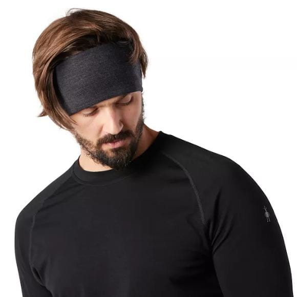 Smartwool HATS - HATS WINTER - HATS WINTER Merino 250 Reversible Headband BLACK-CHARCOAL HEATHER ONE SIZE