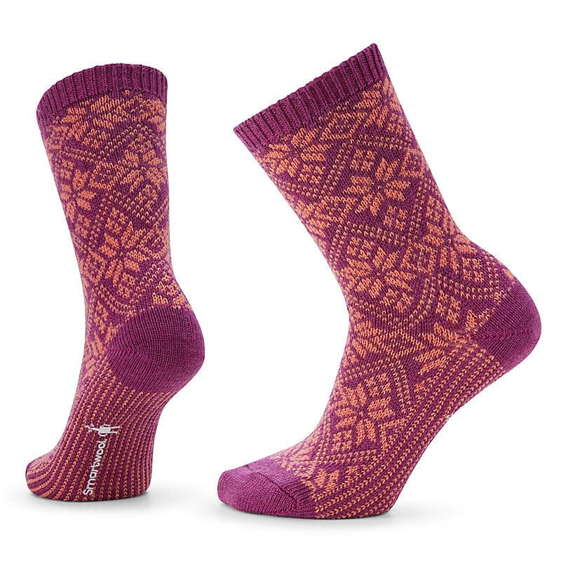 Smartwool 19. SOCKS Women's Everyday Traditional Snowflake Crew A22 MEADOW MAUVE