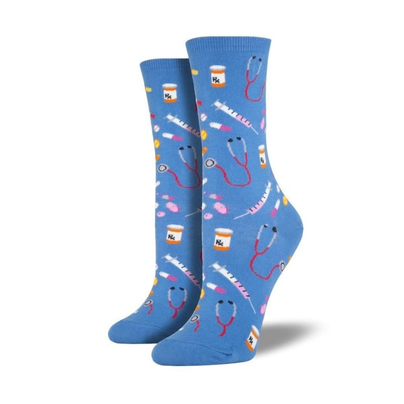 Socksmith SOCKS - WOMENS SOCKS - WOMENS SOCKS GIFT Meds Socks CORNFLOWER BLUE 9-11
