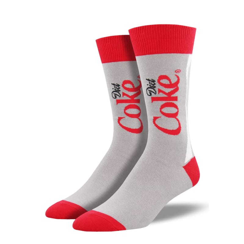 Socksmith 19. SOCKS Men's Diet Coke Socks GRAY 9-11
