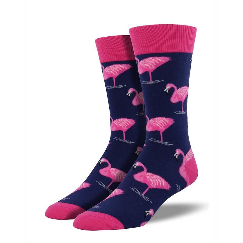 Socksmith SOCKS - WOMENS SOCKS - WOMENS SOCKS GIFT Men's Flamingo Socks NAVY 10-13