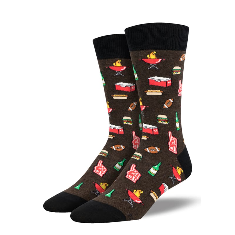 Socksmith SOCKS - MENS SOCKS - MENS SOCKS GIFT Men's Taigater's Delight Socks BROWN HEATHER 10-13