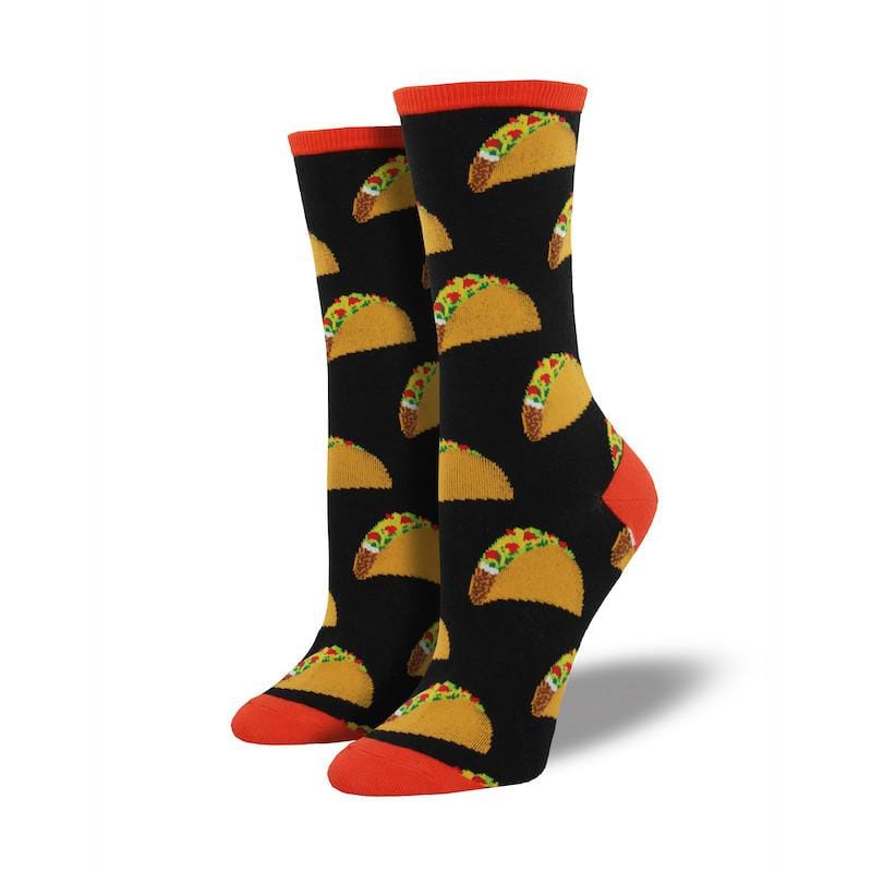 Socksmith SOCKS - WOMENS SOCKS - WOMENS SOCKS GIFT Tacos Socks BLACK 9-11