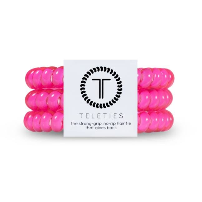Teleties GIFTS|ACCESSORIES - WOMENS ACCESSORIES - WOMENS HAIR ACCESSORIES Small Teleties HOT PINK