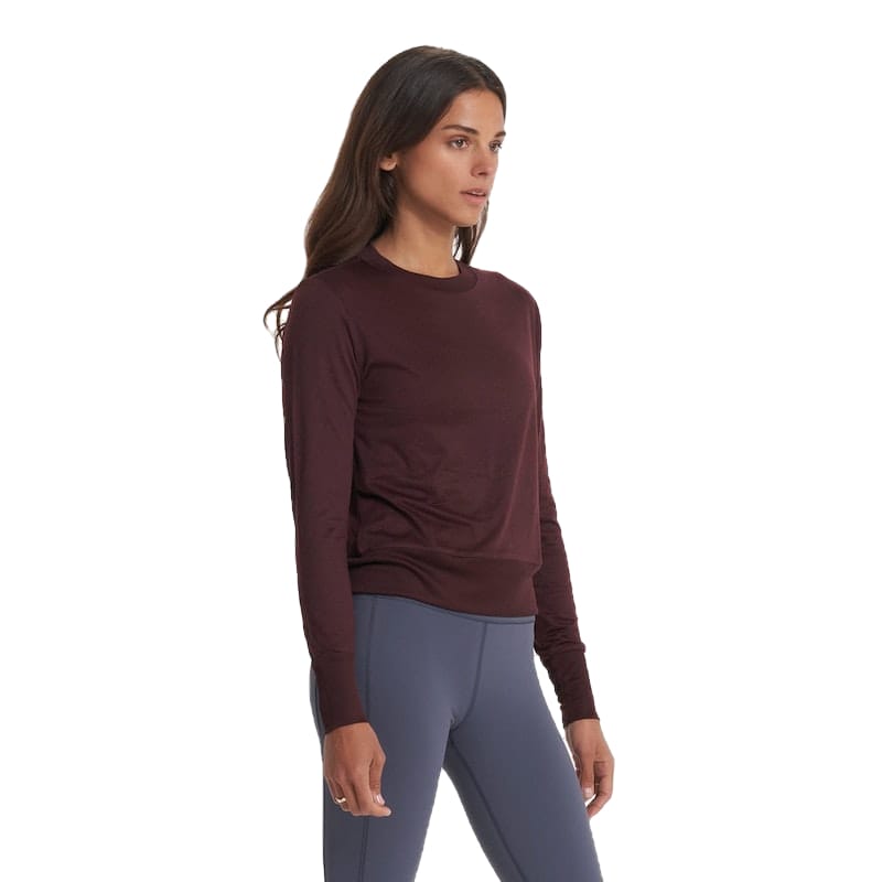 Vuori 02. WOMENS APPAREL - WOMENS LS SHIRTS - WOMENS LS ACTIVE Women's Daydream Crew HRU RUBY HEATHER