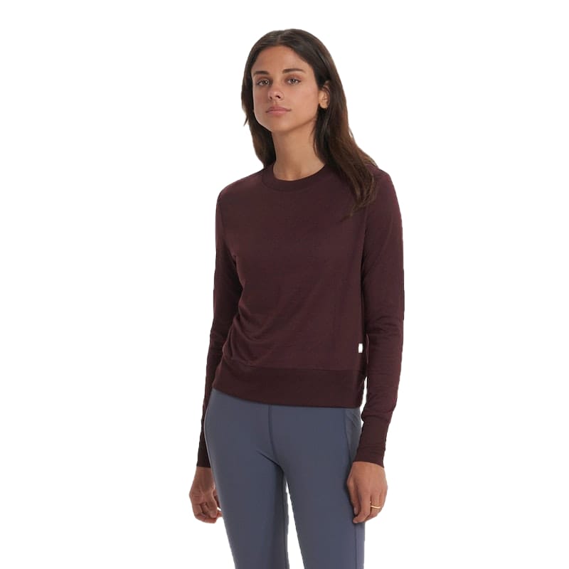 Vuori 02. WOMENS APPAREL - WOMENS LS SHIRTS - WOMENS LS ACTIVE Women's Daydream Crew HRU RUBY HEATHER