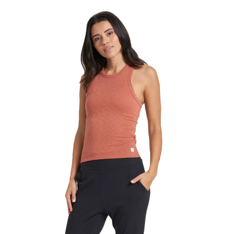 Women's Tall Cropped Muscle Tank Clay Sunrise