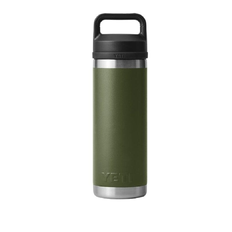 YETI 21. GENERAL ACCESS - COOLER STAINLESS Rambler 18 Oz Bottle with Chug Cap HIGHLANDS OLIVE