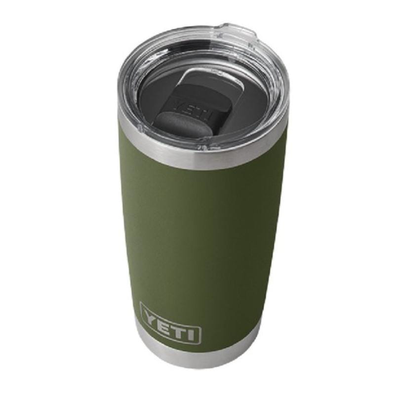 YETI 21. GENERAL ACCESS - COOLER STAINLESS Rambler 20 Oz Tumbler with Magslider Lid HIGHLANDS OLIVE