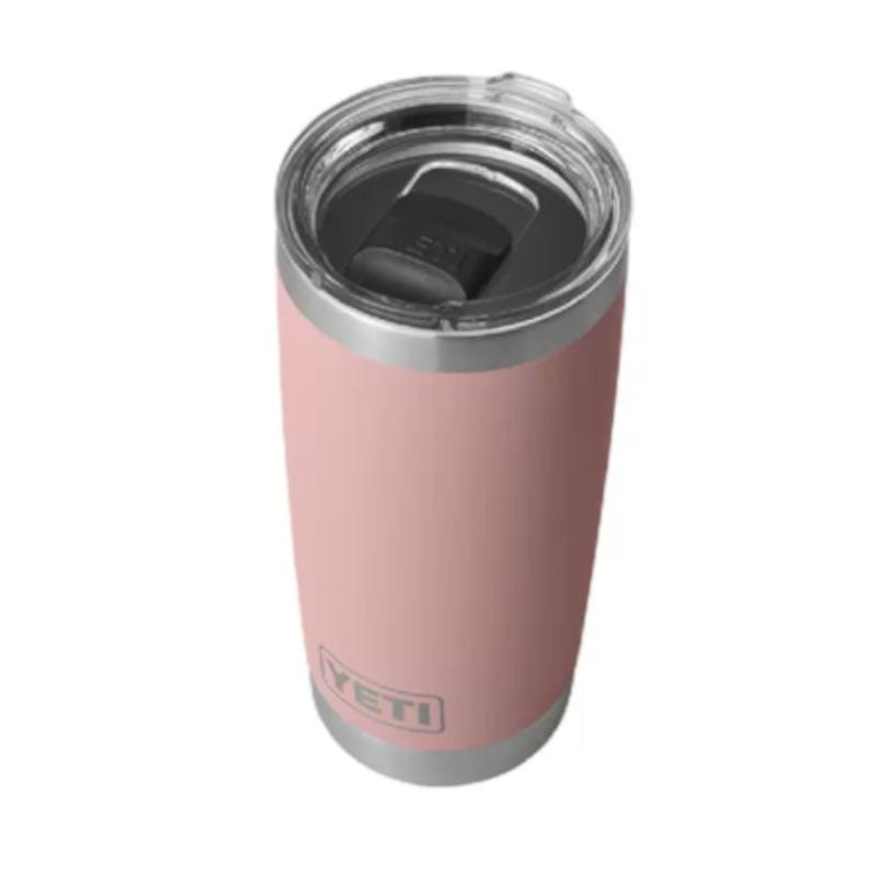 YETI 21. GENERAL ACCESS - COOLER STAINLESS Rambler 20 oz Tumbler with Magslider Lid SANDSTONE PINK