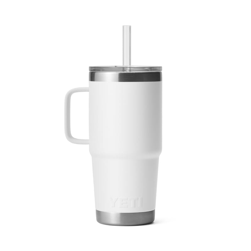 YETI DRINKWARE - WATER BOTTLES - WATER BOTTLES Rambler 25 oz Mug W/ Straw Lid WHITE