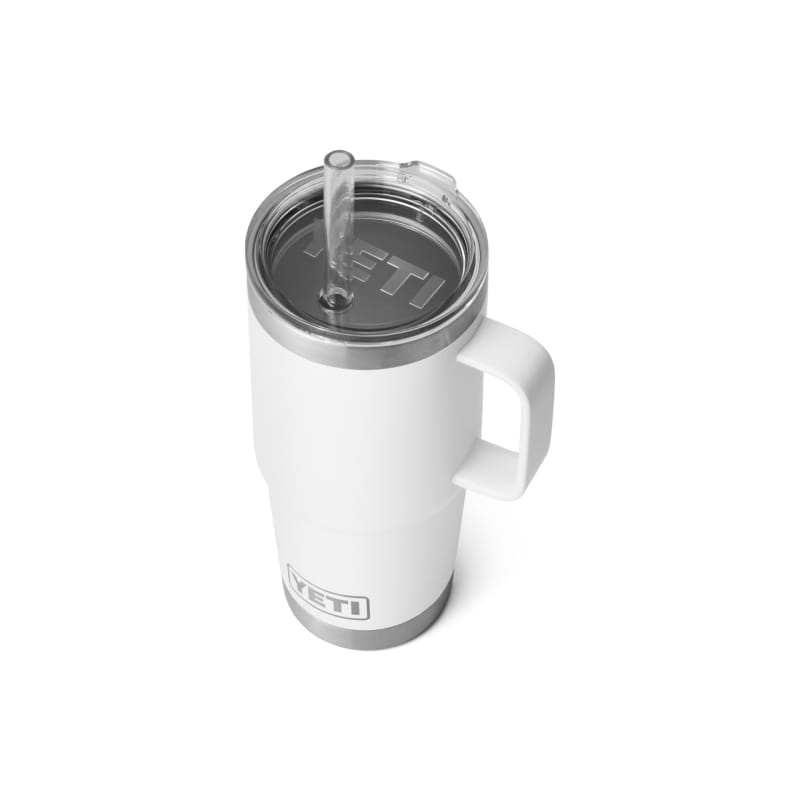YETI DRINKWARE - WATER BOTTLES - WATER BOTTLES Rambler 25 oz Mug W/ Straw Lid WHITE