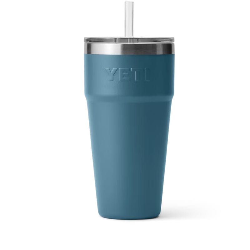YETI DRINKWARE - WATER BOTTLES - WATER BOTTLES Rambler 26 Oz Stackable Cup with Straw Lid NORDIC BLUE