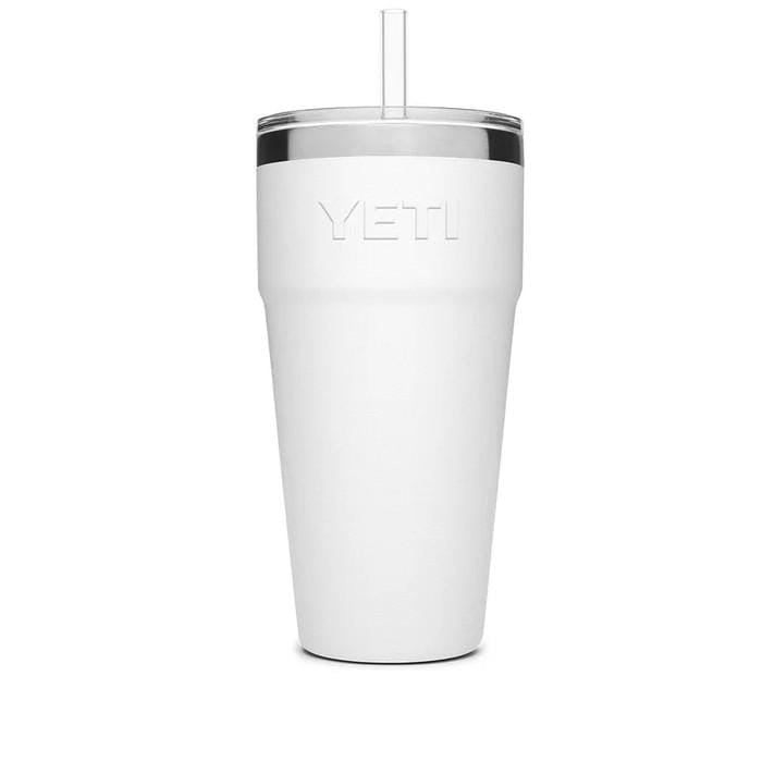 YETI DRINKWARE - WATER BOTTLES - WATER BOTTLES Rambler 26 Oz Stackable Cup with Straw Lid WHITE