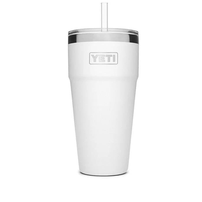 YETI DRINKWARE - WATER BOTTLES - WATER BOTTLES Rambler 26 Oz Stackable Cup with Straw Lid WHITE