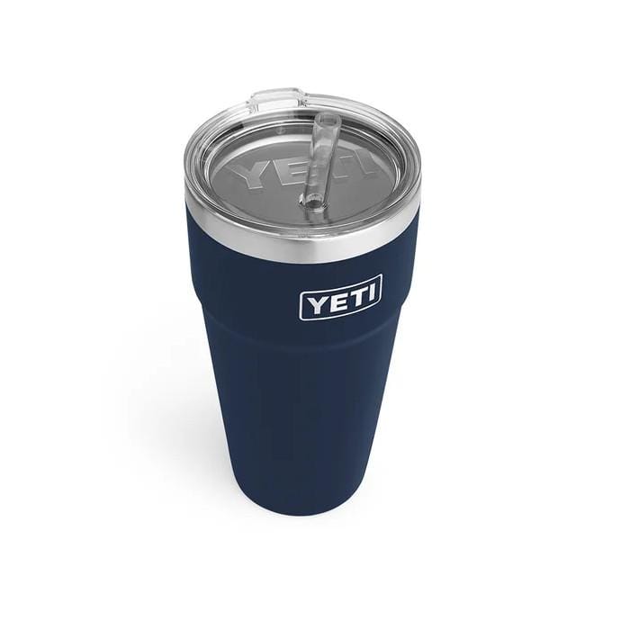 YETI 21. GENERAL ACCESS - COOLER STAINLESS Rambler 26 Oz Stackable Cup with Straw Lid NAVY