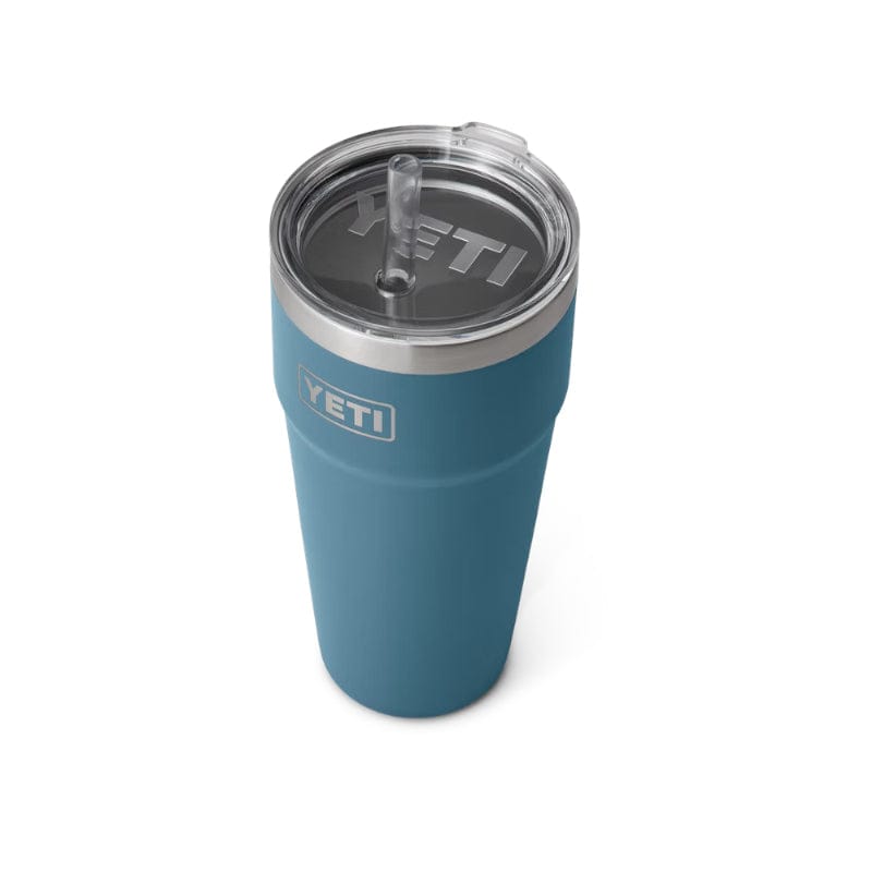 YETI 21. GENERAL ACCESS - COOLER STAINLESS Rambler 26 Oz Stackable Cup with Straw Lid NORDIC BLUE