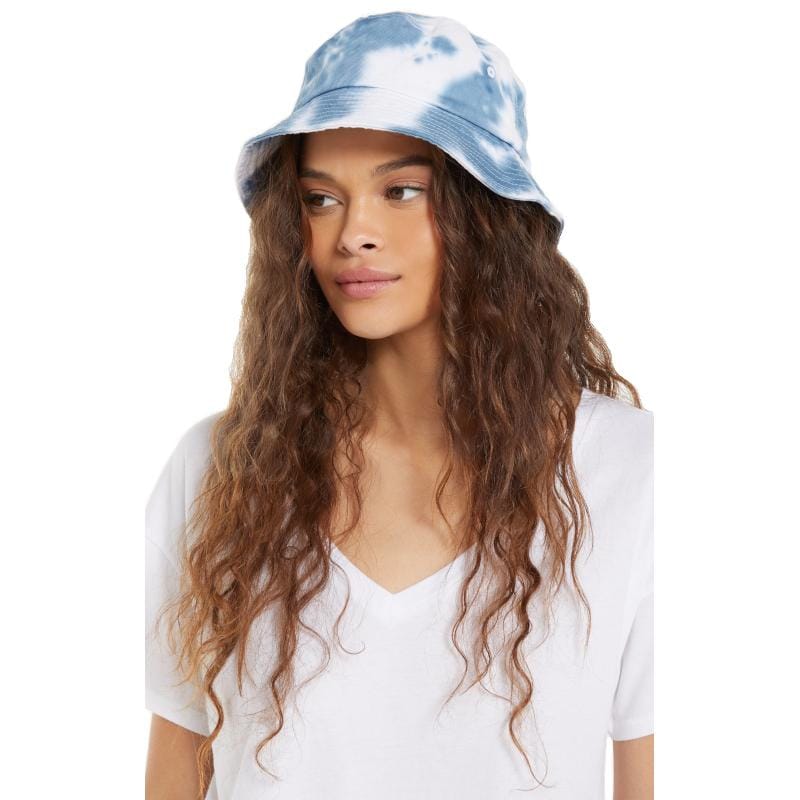 Z Supply 20. HATS_GLOVES_SCARVES - HATS Women's Twill Tie-Dye Bucket Hat WBU WASHED BLUE OS